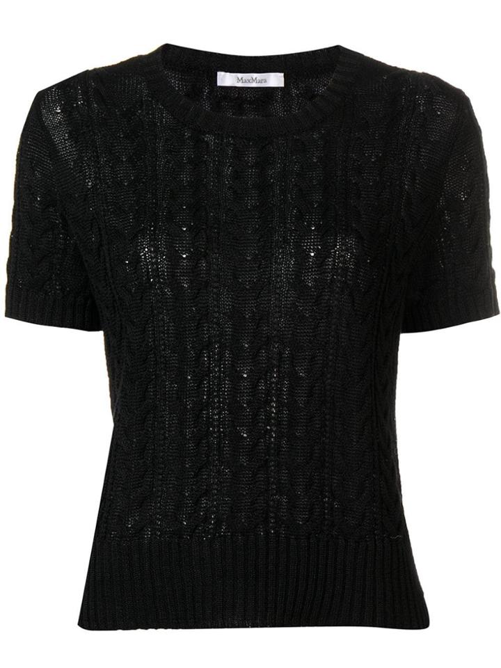 Max Mara Lusso Knitted Top - Black