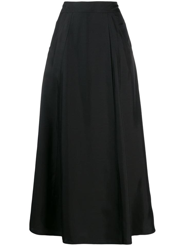 Calvin Klein Long Flared Skirt - Black
