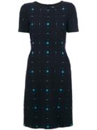 Armani Jeans Fitted Check Dress - Blue