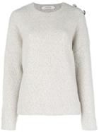 Dorothee Schumacher Brooch Embellished Drop-shoulder Sweater - Grey