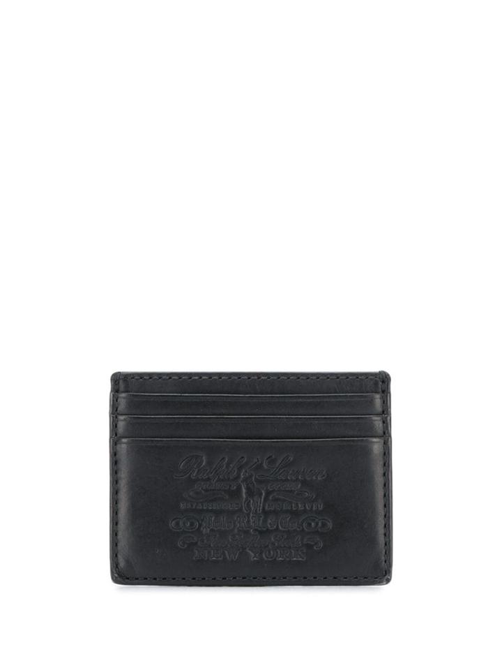 Polo Ralph Lauren Compact Engraved Logo Cardholder - Black