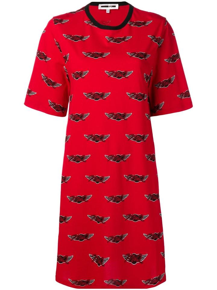 Mcq Alexander Mcqueen Logo Flared T-shirt Dress