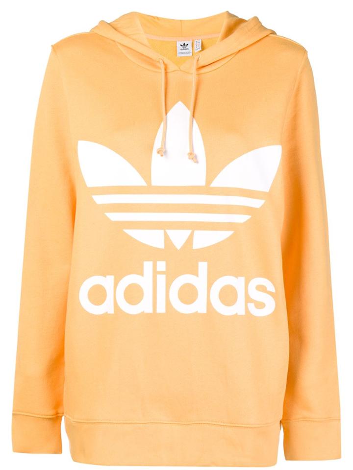 Adidas Oversized Logo Hoodie - Yellow & Orange