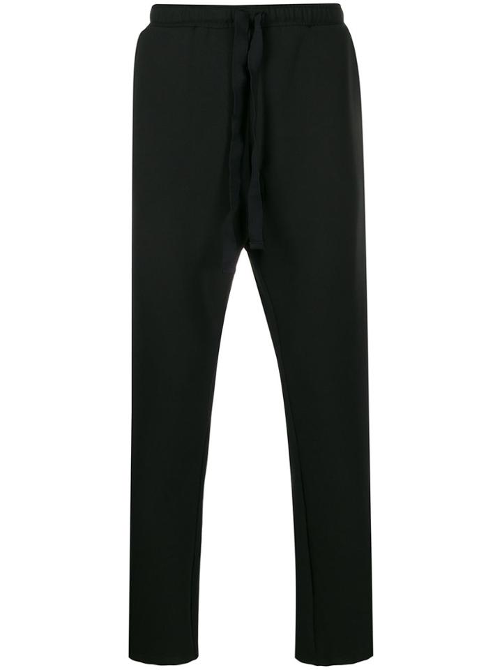 Alchemy Drawstring Straight-leg Trousers - Black