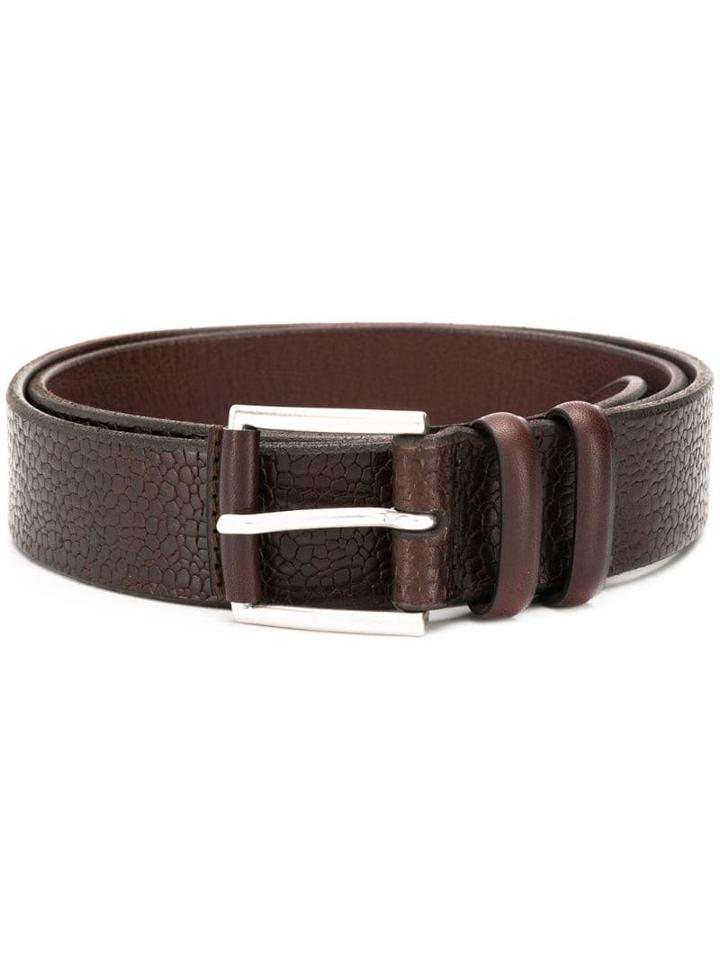 Orciani Grained Effect Belt - Brown