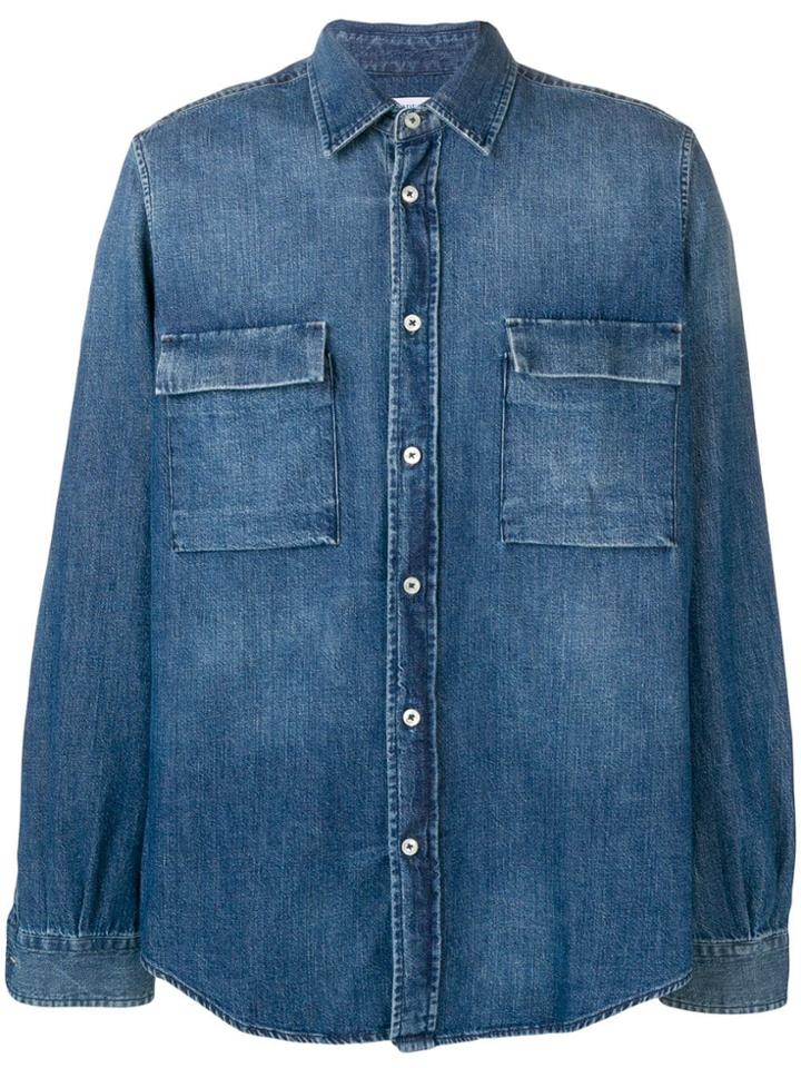 President's Button Denim Shirt - Blue