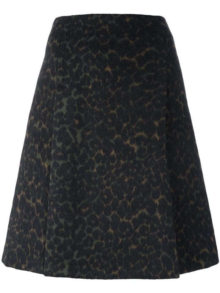 Steffen Schraut Leopard Print A-line Skirt