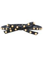 Philosophy Di Lorenzo Serafini - Dome Stud Bow Belt - Women - Calf Leather/metal - M, Black, Calf Leather/metal