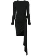 Alexandre Vauthier Ruched Sash Fitted Dress - Black