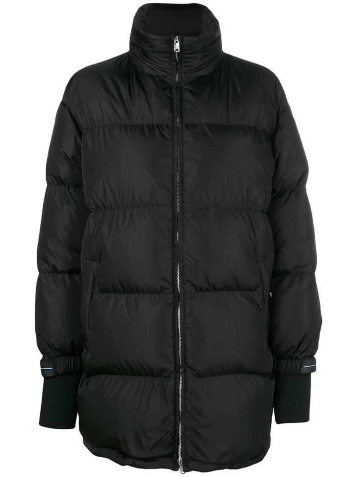 Prada Oversized Zipped Padded Coat - Black