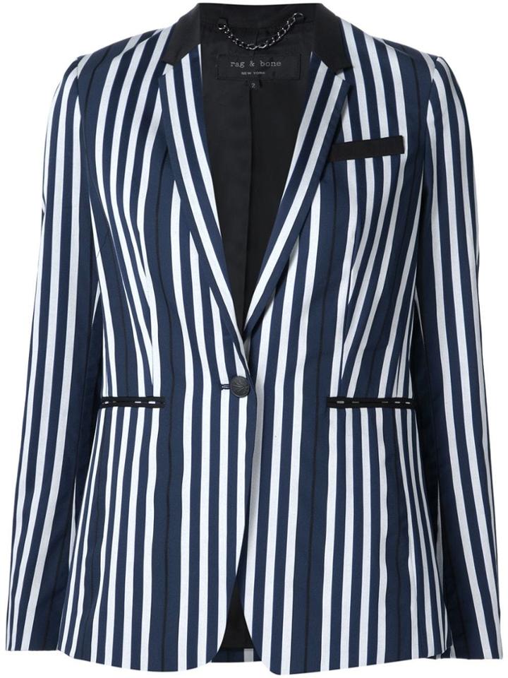 Rag & Bone Striped Blazer - Blue