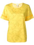 Escada Sport Ribbon Print Blouse - Yellow