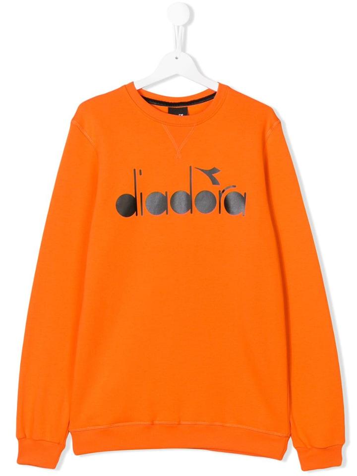 Diadora Junior Teen Logo Print Sweatshirt - Yellow