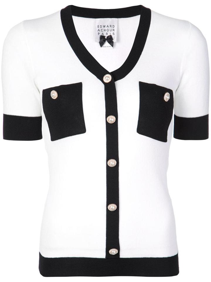Edward Achour Paris Contrast Pocket T-shirt - White