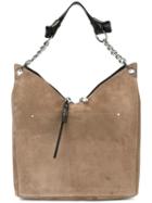 Jimmy Choo - Raven Shoulder Bag - Women - Calf Leather/calf Suede - One Size, Women's, Nude/neutrals, Calf Leather/calf Suede