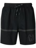 Calvin Klein Underwear Stripe And Logo Print Swim Shorts - Black