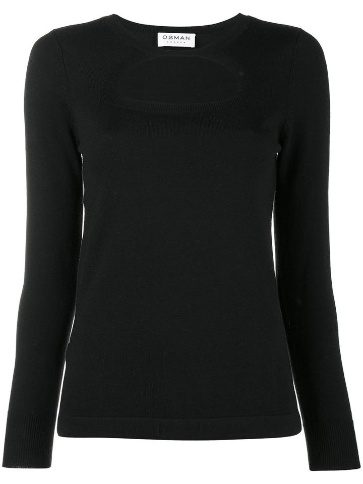 Osman Tatiana Cutout Top, Women's, Size: Xs, Black, Merino