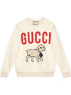 Gucci Lamb Patch Oversized Sweatshirt - White
