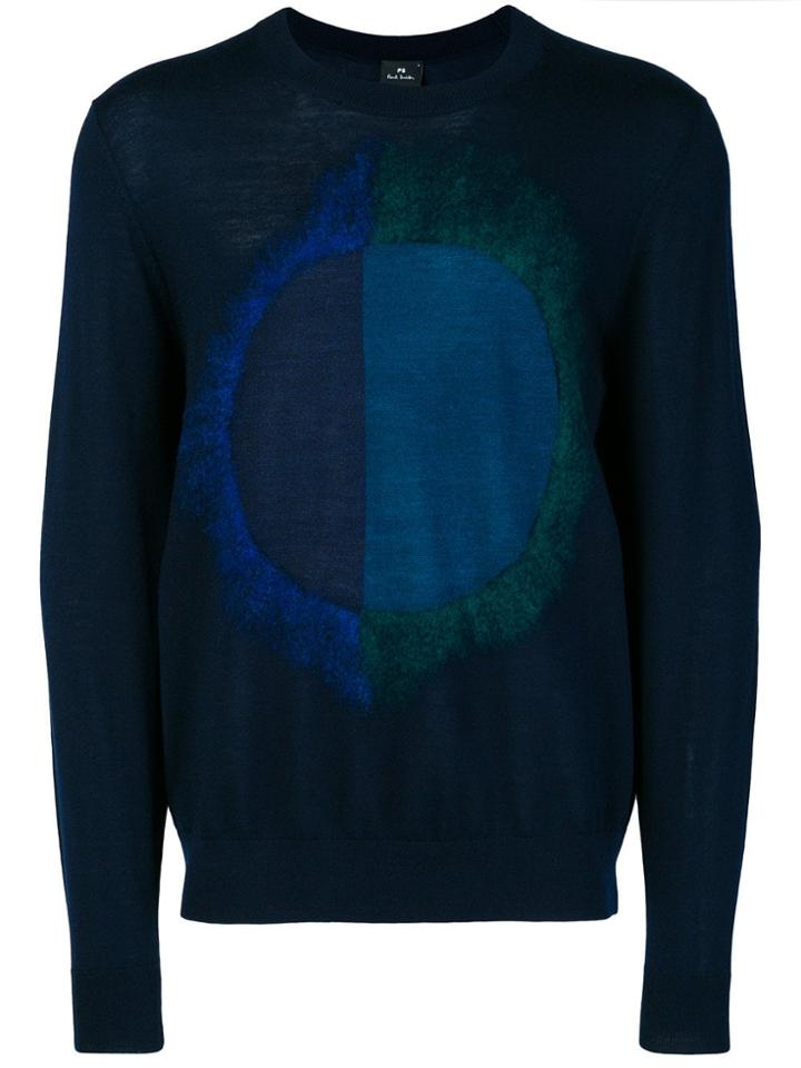 Ps Paul Smith Circle Design Sweater - Blue
