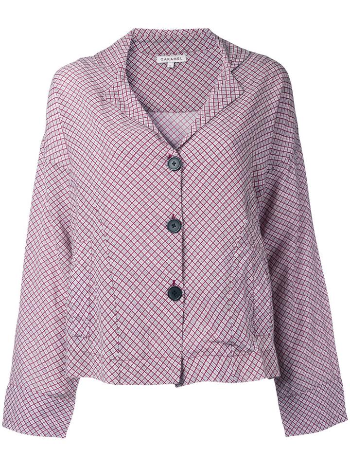 Caramel - Flared Sleeves Checked Shirt - Women - Cotton/viscose - 12, Red, Cotton/viscose