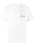 Sophnet. Two Tone Logo Print T Shirt - White