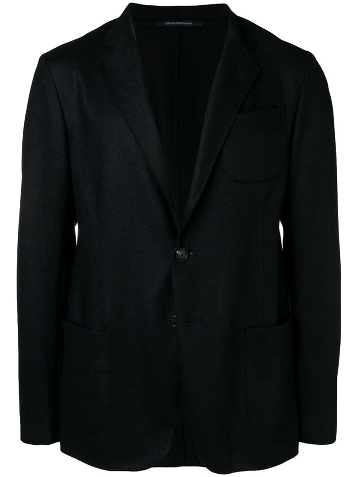 Emporio Armani Unlined Single-breasted Blazer - Black