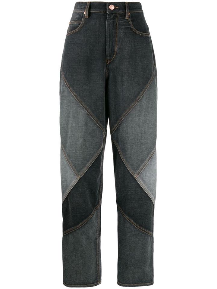 Isabel Marant Étoile Faded Patchwork Jeans - Black
