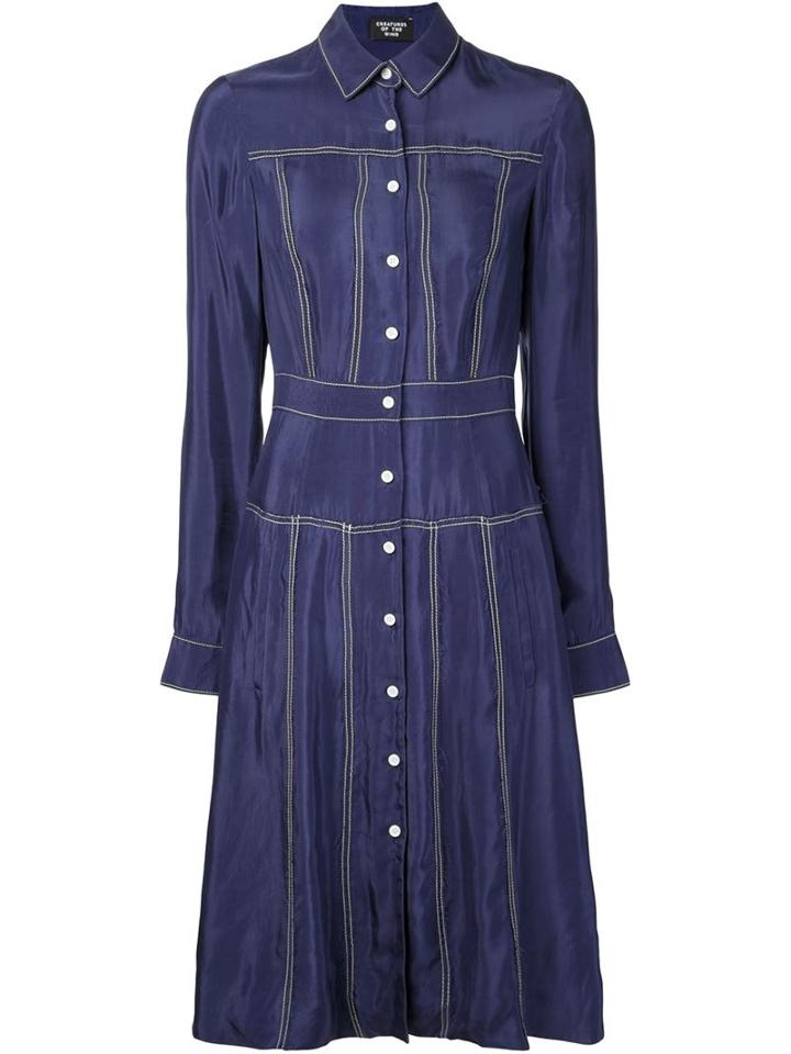 Creatures Of The Wind Duval Dress, Women's, Size: 4, Blue, Cupro