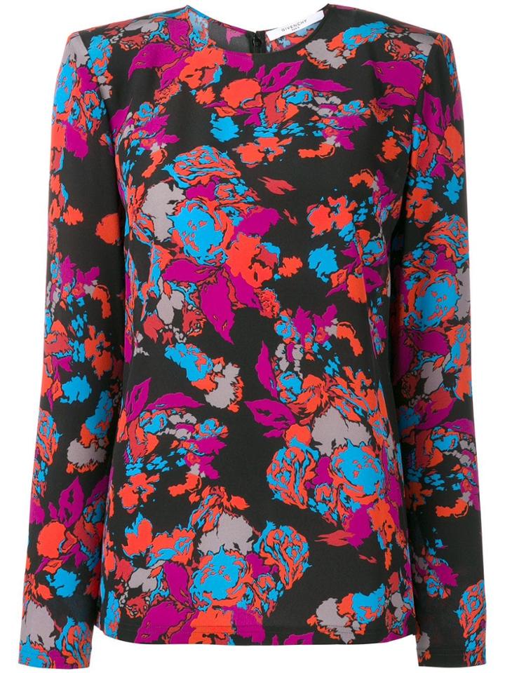 Givenchy Floral Print Top - Black