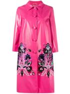 Miu Miu Sequin Embellished Coat, Women's, Size: 42, Pink/purple, Polyester/viscose/resin