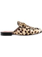 Gucci Leopard Pony Princetown Mules - Nude & Neutrals