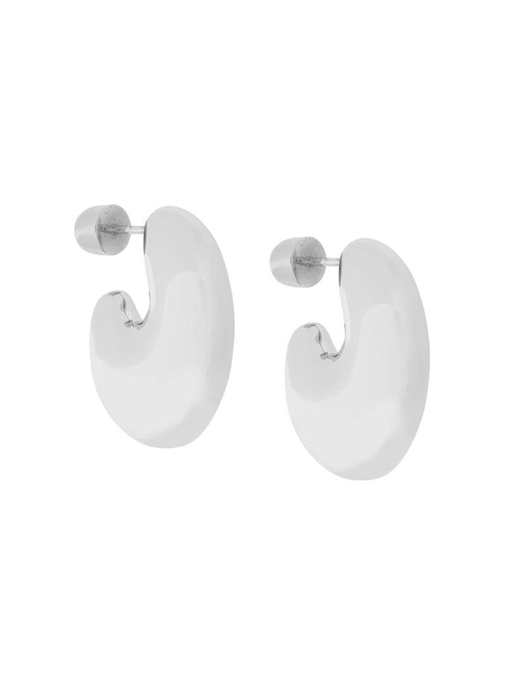 Maria Black Pierced Earring - Metallic