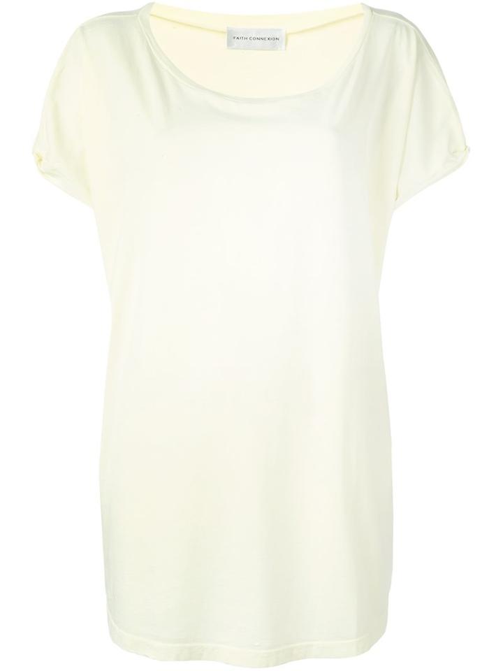 Faith Connexion Scoop Neck T-shirt, Women's, Size: Small, Yellow/orange, Cotton