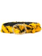 Martine Rose Faux Fur Tiger Print Belt - Yellow