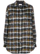 Faith Connexion Checked Oversized Jacket - Black