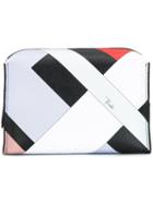 Emilio Pucci Zipped Make-up Bag, Women's, Black, Calf Leather/polyester/polyurethane