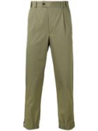 Salvatore Ferragamo Chino Trousers, Men's, Size: 46, Green, Cotton