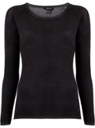 Avant Toi Fine Knit Top - Black