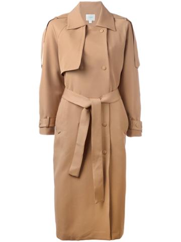 Jovanna - Double Breasted Coat - Women - Polyester - 8, Brown, Polyester
