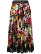 Dolce & Gabbana Floral Print Skirt - Green