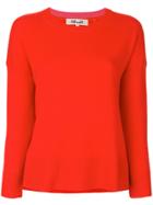 Dvf Diane Von Furstenberg Ribbed Crew Neck Sweater - Red