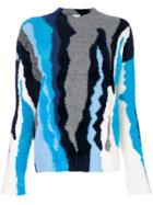 Kenzo Tonal Colour Block Knit Sweater - Multicolour