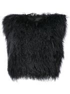 Ann Demeulemeester Fur Pullover Jacket - Black
