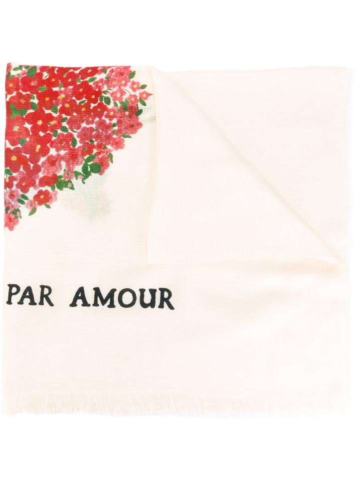 Gucci Corsage Heart Print Scarf - Multicolour
