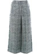 Erdem Cropped Tweed Trousers - Blue