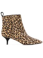 L'autre Chose Leopard Print Booties - Nude & Neutrals