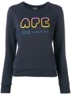 A.p.c. Logo Patch Sweater - Blue