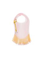 Jil Sander Pink And Yellow Beaded-mesh Market Bag