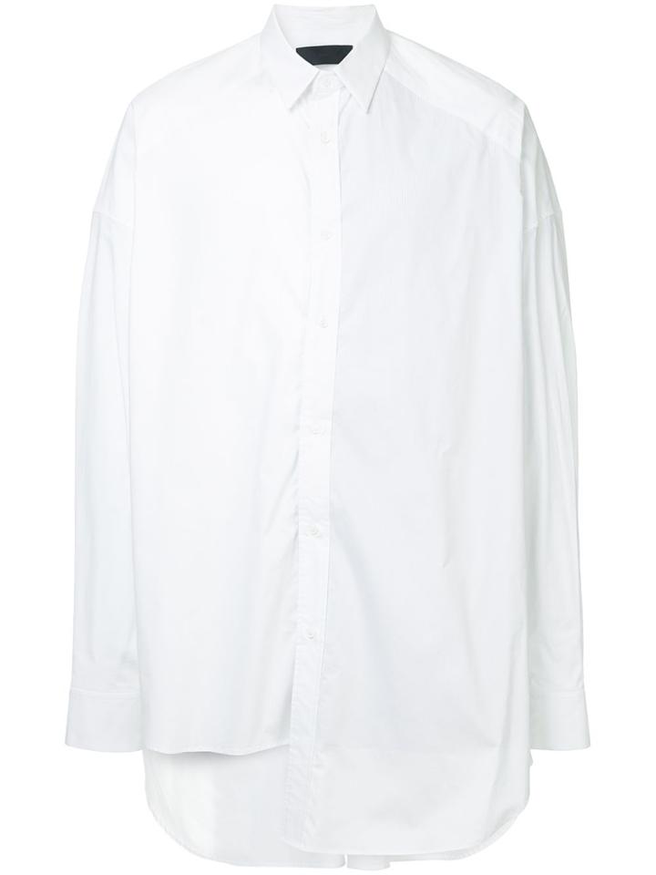 Juun.j Asymmetric Front Oversized Shirt - White