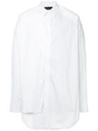 Juun.j Asymmetric Front Oversized Shirt - White